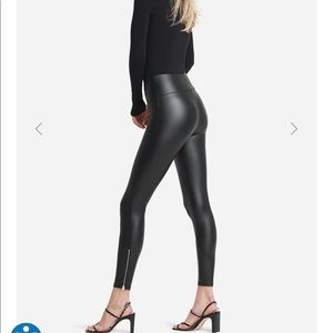 Yummie Shaping Faux Leather Leggings
